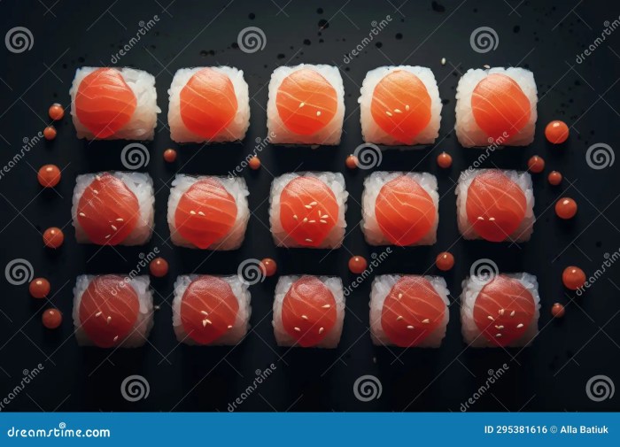 The Aesthetics of Japanese Cuisine. Sushi. Rice with Vinegar Seasoning. Various Seafood ... The Aesthetics of Japanese Cuisine. Sushi. Rice with Vinegar Seasoning. Various Seafood ...